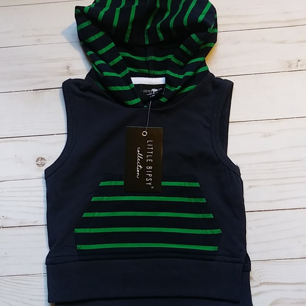 3-6month Little Bipsy hooded pull over vest